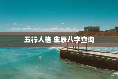 五行人格 生辰八字查询