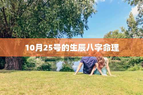 10月25号的生辰八字命理
