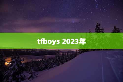 tfboys 2023年