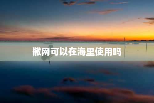 撒网可以在海里使用吗