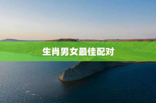 生肖男女最佳配对
