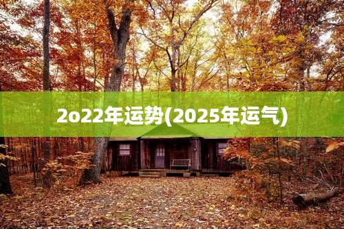 2o22年运势(2025年运气)