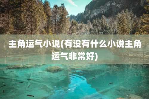 主角运气小说(有没有什么小说主角运气非常好)