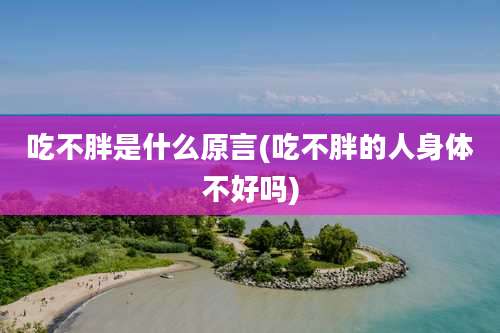 吃不胖是什么原言(吃不胖的人身体不好吗)