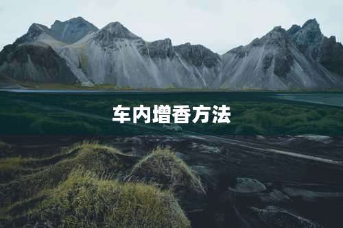 车内增香方法