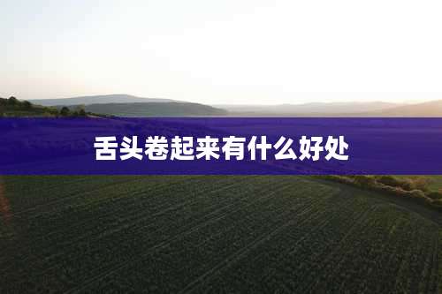 舌头卷起来有什么好处