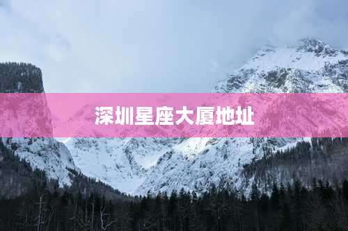 深圳星座大厦地址