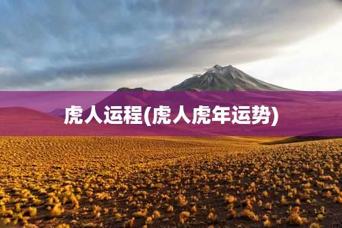 虎人运程(虎人虎年运势)