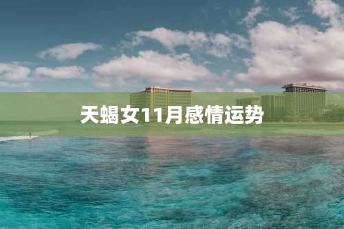 天蝎女11月感情运势