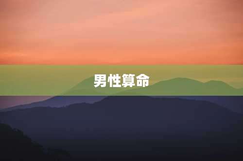 男性算命