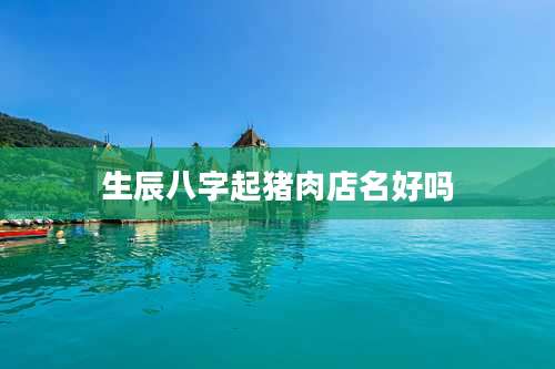 生辰八字起猪肉店名好吗