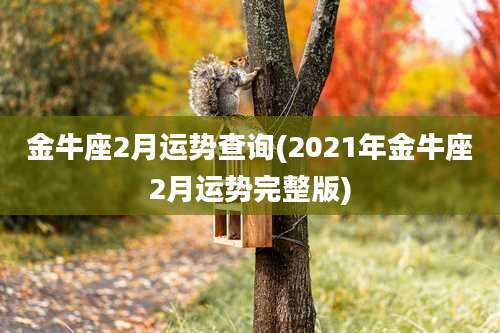 金牛座2月运势查询(2021年金牛座2月运势完整版)