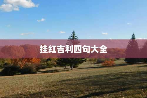 挂红吉利四句大全