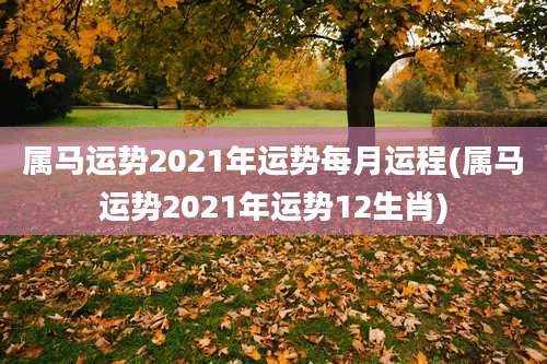 属马运势2021年运势每月运程(属马运势2021年运势12生肖)