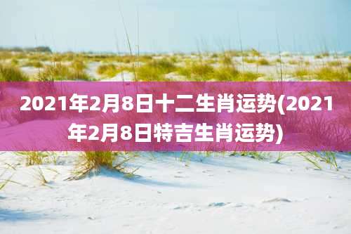 2021年2月8日十二生肖运势(2021年2月8日特吉生肖运势)