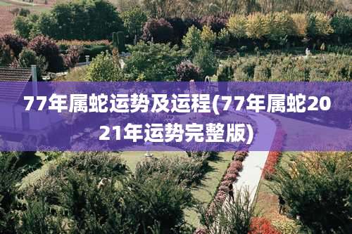 77年属蛇运势及运程(77年属蛇2021年运势完整版)