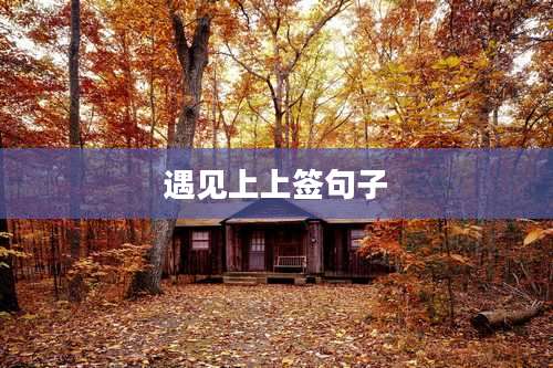 遇见上上签句子