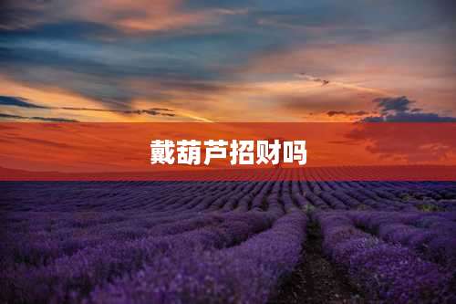 戴葫芦招财吗