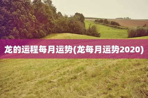 龙的运程每月运势(龙每月运势2020)