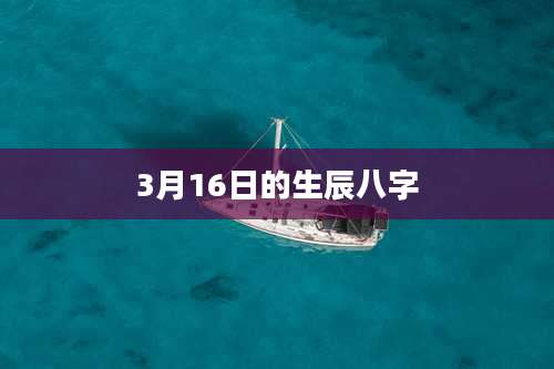 3月16日的生辰八字