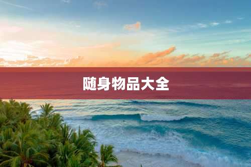 随身物品大全