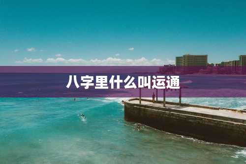 八字里什么叫运通
