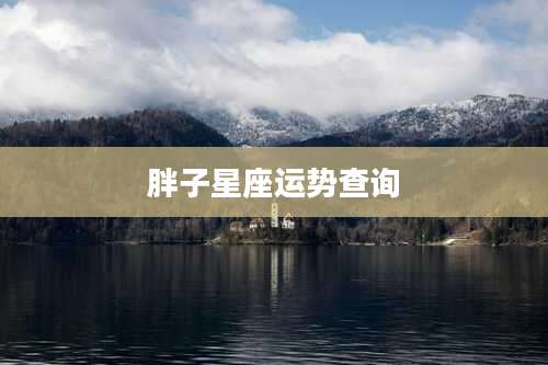 胖子星座运势查询