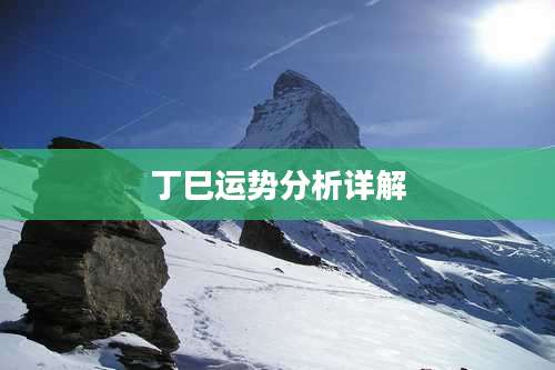 丁巳运势分析详解