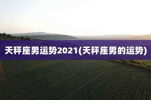 天秤座男运势2021(天秤座男的运势)