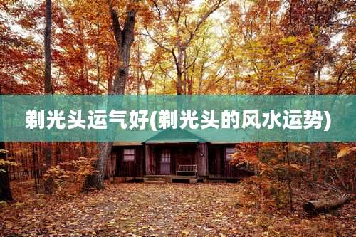 剃光头运气好(剃光头的风水运势)