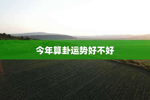 今年算卦运势好不好