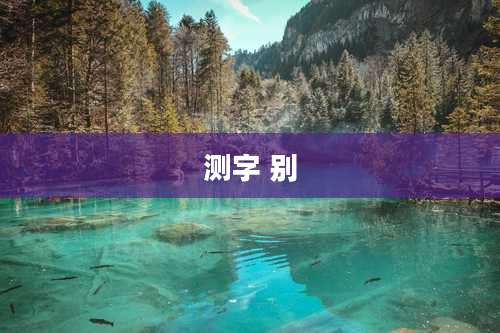 测字 别