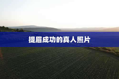 提眉成功的真人照片