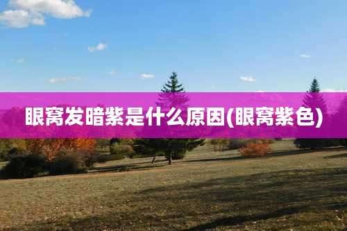 眼窝发暗紫是什么原因(眼窝紫色)