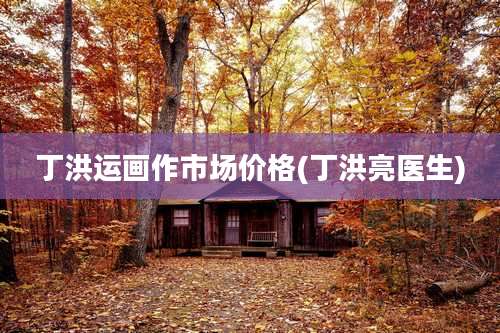 丁洪运画作市场价格(丁洪亮医生)