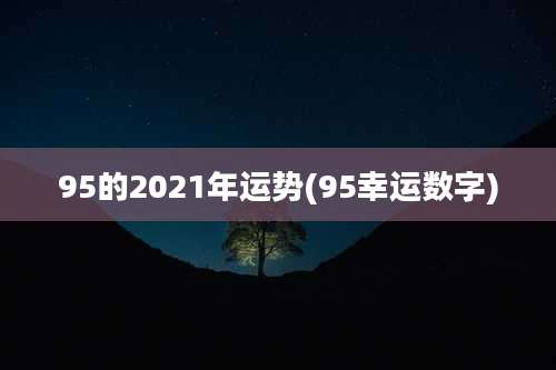 95的2021年运势(95幸运数字)