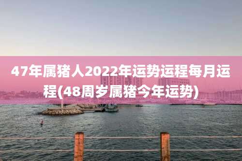 47年属猪人2022年运势运程每月运程(48周岁属猪今年运势)