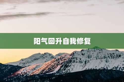 阳气回升自我修复