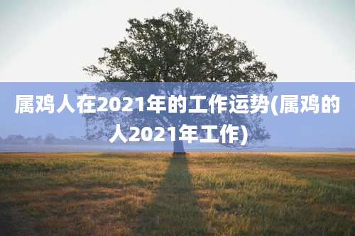 属鸡人在2021年的工作运势(属鸡的人2021年工作)