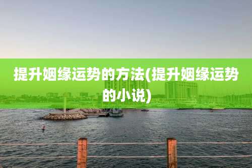 提升姻缘运势的方法(提升姻缘运势的小说)