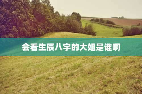 会看生辰八字的大姐是谁啊