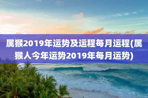 属猴2019年运势及运程每月运程(属猴人今年运势2019年每月运势)