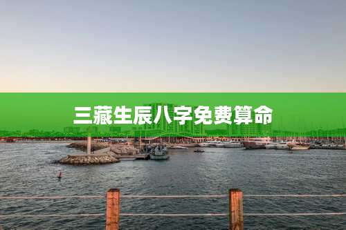 三藏生辰八字免费算命