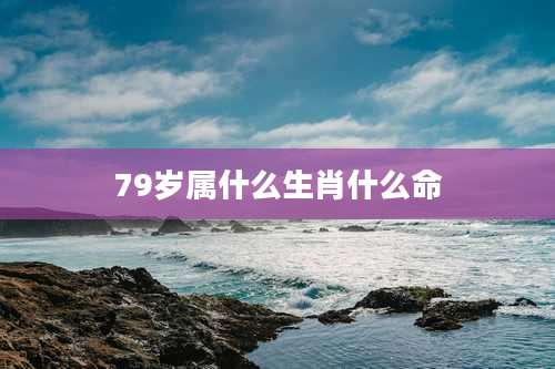 79岁属什么生肖什么命