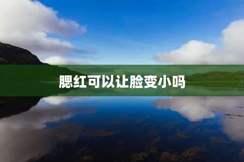 腮红可以让脸变小吗