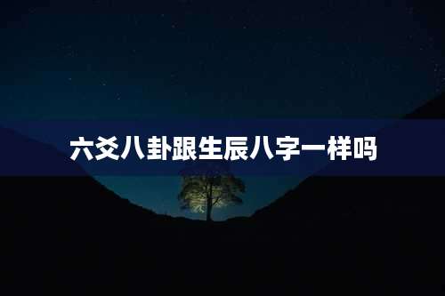 六爻八卦跟生辰八字一样吗