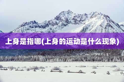 上身是指哪(上身的运动是什么现象)