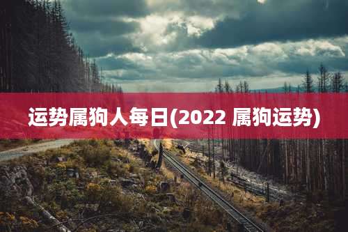 运势属狗人每日(2022 属狗运势)