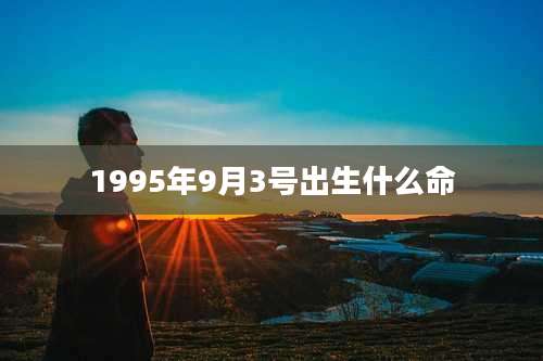 1995年9月3号出生什么命