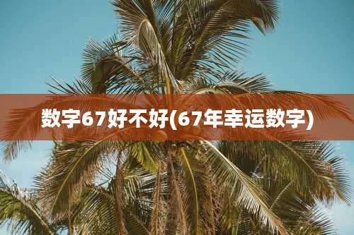 数字67好不好(67年幸运数字)
